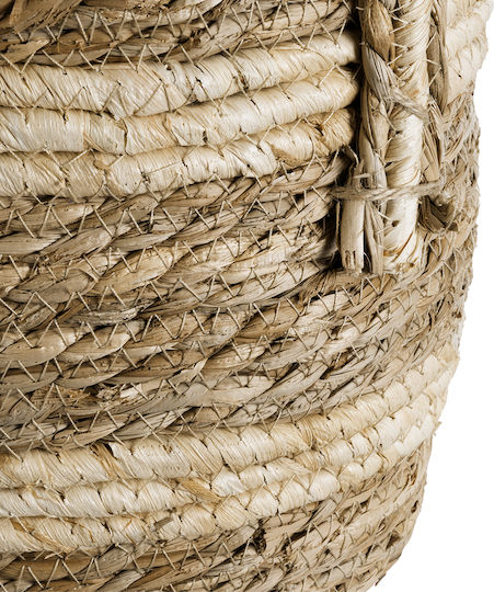 GloboStar Naxos Planter Rattan Beige 25x25x20cm.