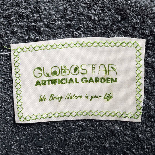GloboStar Artificial Garden Ilaeira Κασπώ Πολυεστερικό Μαύρο με Βάση 71x71x64εκ.