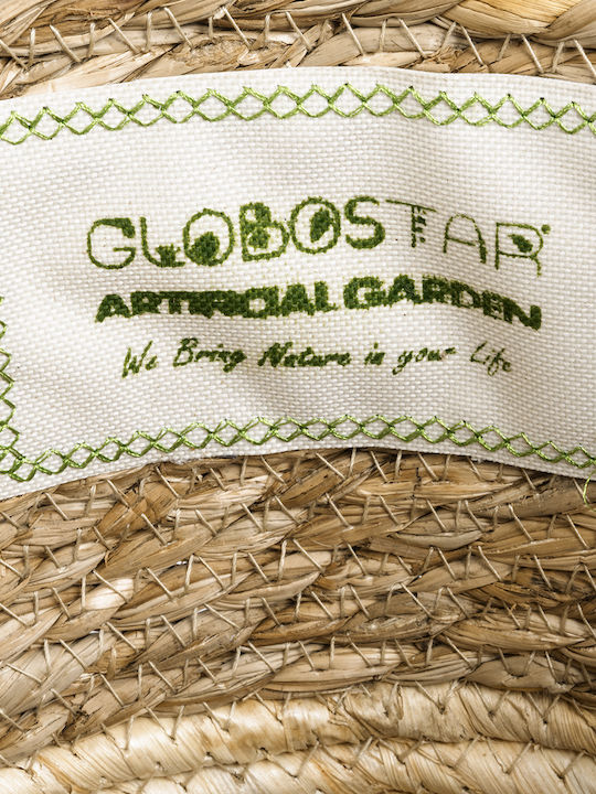 GloboStar Naxos Ghiveci Rattan Bej 25x25x20εκ.