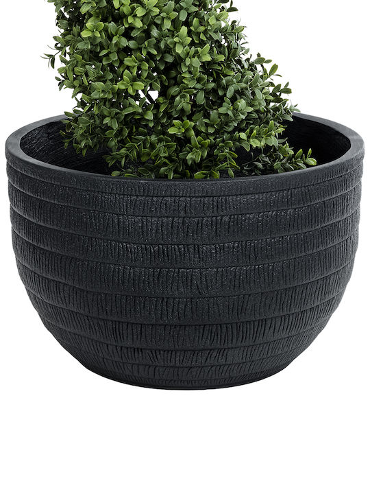 GloboStar Vegas Ghiveci Poliester Negru 45x45x28εκ.