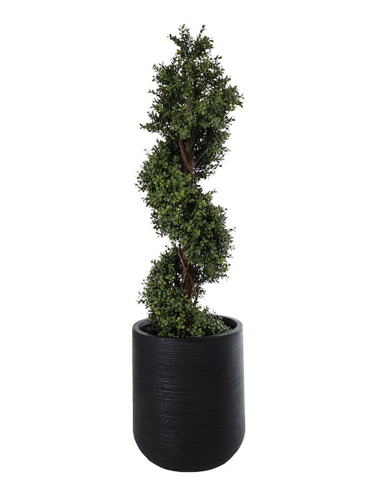 GloboStar Artificial Garden Damascus Übertopf Polyester Schwarz 45x45x45εκ.