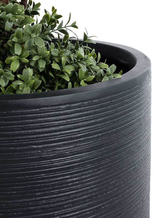 GloboStar Artificial Garden Damascus Übertopf Polyester Schwarz 45x45x45εκ.