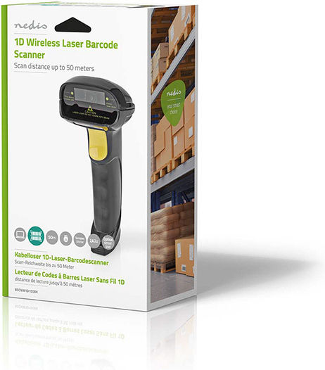 Nedis Handheld Scanner Wireless with 1D Barcode Reading Capability
