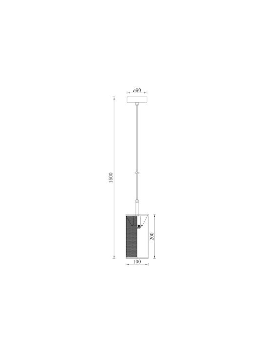 Braytron Pendant Light Black with Socket E14, E.14