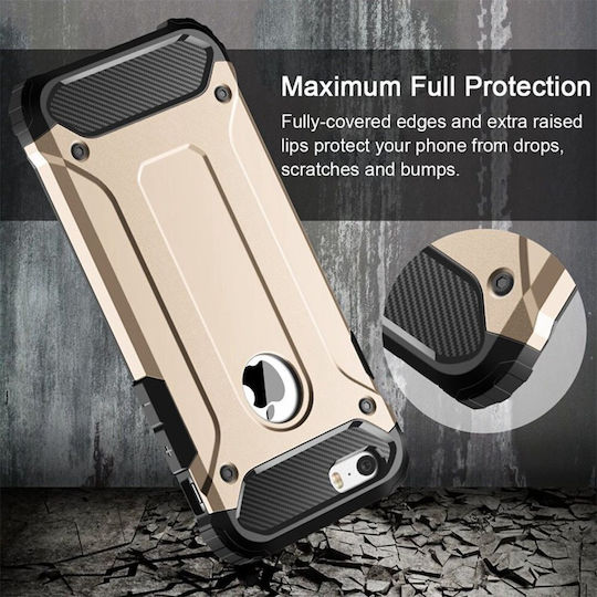 Sonique Heavy Armor Back Cover Plastic / Silicone 2mm Gold (Redmi Note 8 Pro)