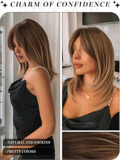 Women's Wig Auburn Ombre Synthetic High Quality 16 Inches