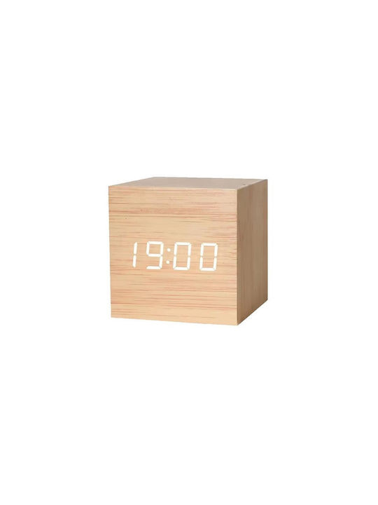 Tabletop Digital Clock with Alarm Beige 909474_be