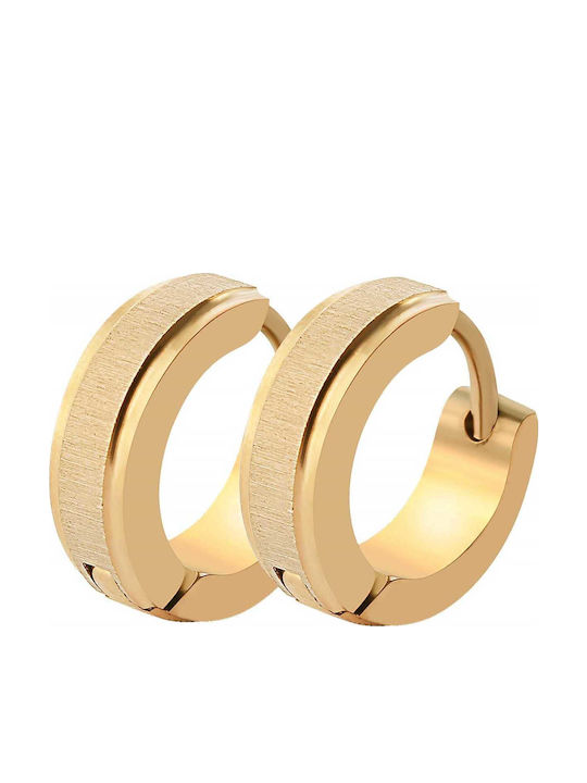 Akzent Earrings Hoops made of Steel Gold Plated