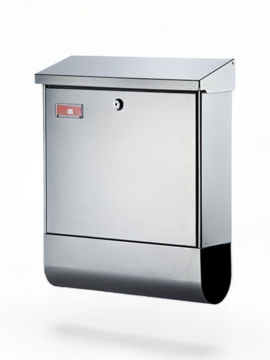 Viometal Elegant Γραμματοκιβώτιο Εξωτερικού Χώρου Inox σε Λευκό Χρώμα 38cm