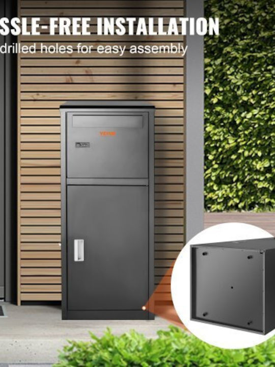 Vevor Cutie Poștală pentru Exterior Inox în Culoarea Negru 41.148x40.132x111.76cm