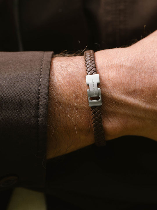 Steel & Barnett Ανδρικό Βραχιόλι Δερμάτινο
