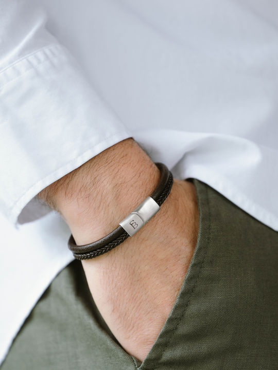 Steel & Barnett Men's Bracelet made of Leather