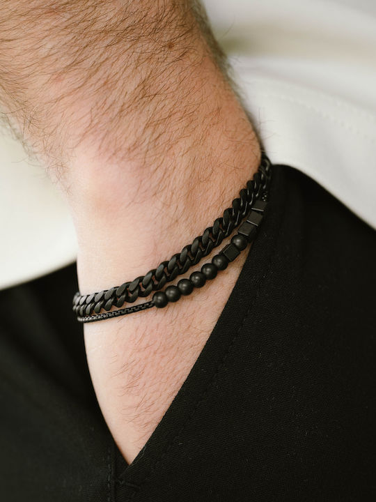 Steel & Barnett Ανδρικό Βραχιόλι από Ανοξείδωτο Ατσάλι