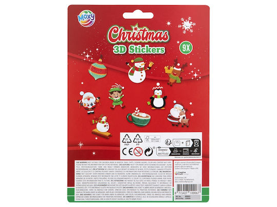 3d Christmas-themed Sticker Set Stars