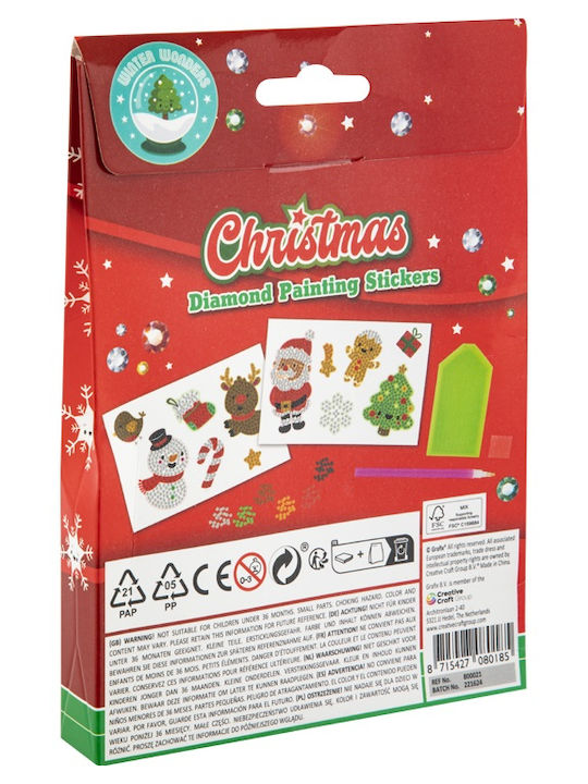 Christmas-themed Creative Set Create 12 Stickers Diamond Painting Technique