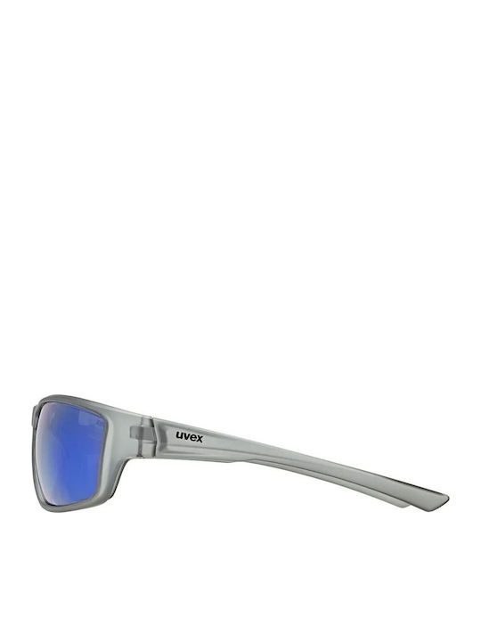 Uvex Sportstyle 230 Unisex Sunglasses with Gray Plastic Frame and Blue Mirror Lens S5320695116