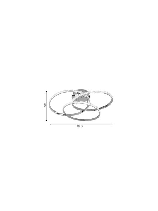 Inlight Deckenleuchte Silber mit Integrierter LED