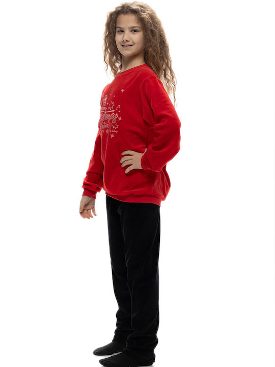 Galaxy Kids' Pajamas Winter Cotton Red