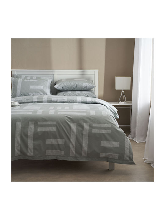 Charalambidis Textiles Duvet Cover Double 200x240 Tetris Grey