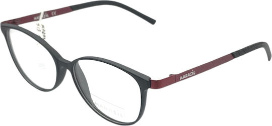 Marasil Kindlich Metallisch Brillenrahmen Schmetterling Schwarz 513 C5