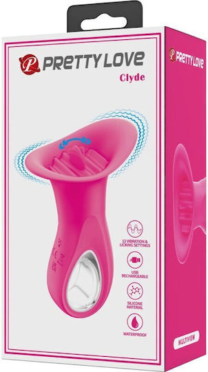 Pretty Love Vibrator Vibrating Tongue 12 Клитор Вибратор с Дистанционно Управление Розов
