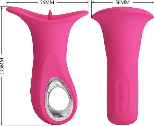 Pretty Love Vibrator Vibrating Tongue 12 Клитор Вибратор с Дистанционно Управление Розов