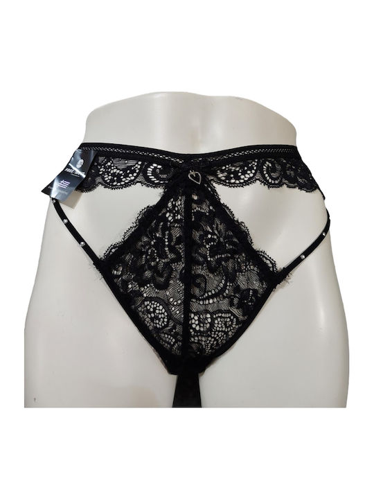Femeie Șir de caractere cu Dantelă Black