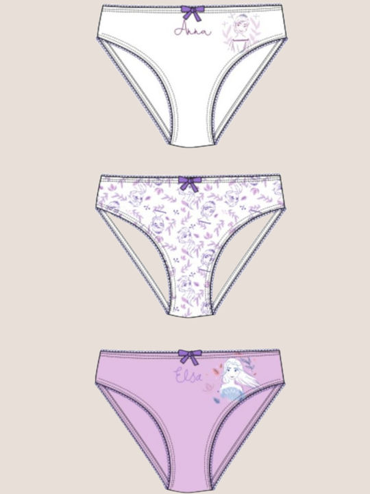 Disney Frozen Комплект детски гащички Lilac 3бр
