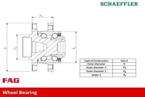 Kit Rulment Roată Spate Dreapta Stânga Conector Diametru Exterior 165 Mm Jeep Commander Grand Cherokee Iii 3.0d-6.1 10.04-12.10