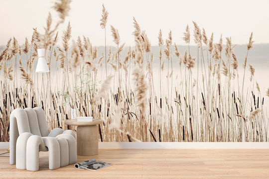Moderne Tapete Wohnzimmer Tapete Pampasgras Boho Beige 240x360