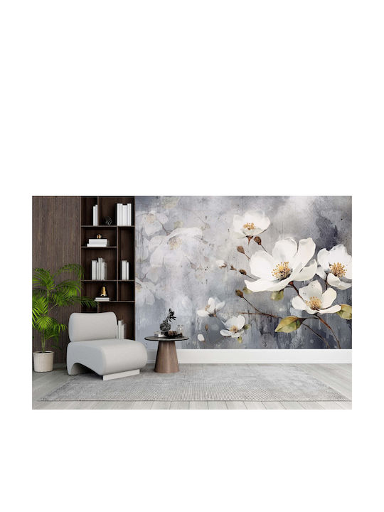 Floral Wall Mural Living Room White Magnolia Flower Wallpaper 260x390