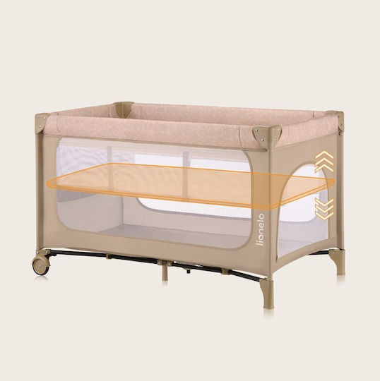 Lionelo Yasmin Loc de joacă 2 Nivele cu Saltea Verde 123x67cm
