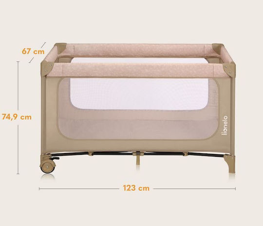 Lionelo Yasmin Παρκοκρέβατο 2 Επιπέδων με Στρώμα Μπλε 67x123cm