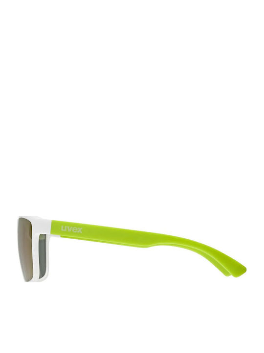 Uvex Square Kids Sunglasses with Mirror Lenses Green