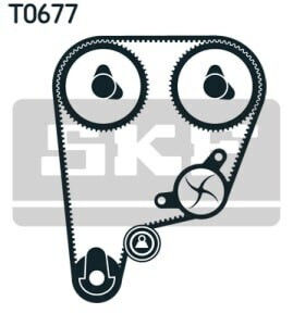 Water Pump Set + Skf Timing Belt