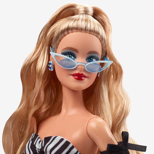 Barbie 65th Anniversary Collectible Doll Doll with Blonde Hair and Black and White Gown for 3+ years+ Years 28cm