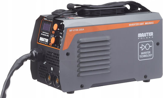 MIGOMAT FLUX Електрожен Inverter MAG / MIG / ММА с Максимален Ток на Заваряване 200Спецификация и Работен Цикъл 25%