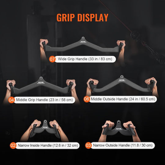 Λαβή Μηχάνημα Lat Pulldown V-bar T-bar Μηχάνημα Καλωδίων Vevor Jspjvxxlgjjknrrfav0