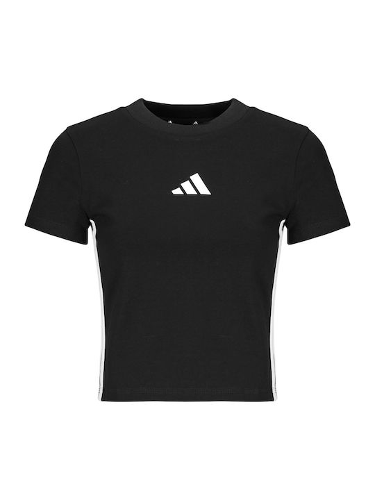 Essentials 3-Stripes Women's Athletic T-shirt Black