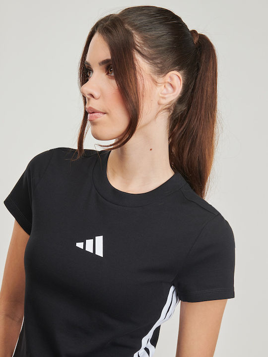 Essentials 3-Stripes Women's Athletic T-shirt Black