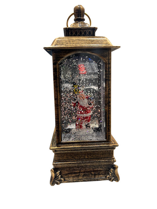 Ornament de Crăciun Lanternă Luminat cu Moș Crăciun 1buc