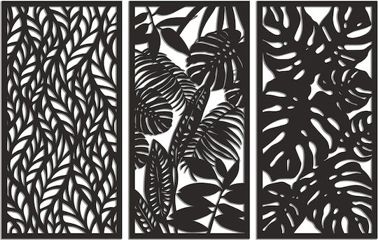 Wohnzimmer Wanddekoration 3D Bild Schlafzimmer Offenes Panel Monstera 58x90