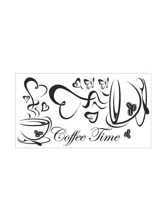 Dekorative Wandbuchstaben Küche Herz Zitat Aufkleber Kaffeezeit 50x100