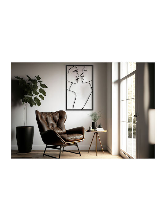 Open Panel 3D Image Spatial Decoration Living Room Kiss 58x98