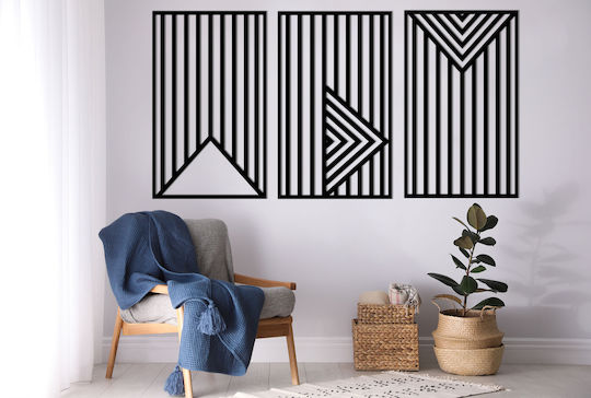 3D Wall Decoration Image Kitchen Dining Room Openwork Lines Panel 95x185