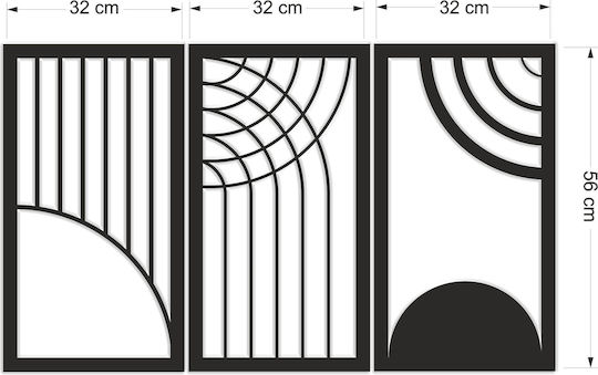 Decorațiune de Perete pentru Living 3D Imagine Dormitor Panou Deschis Geometrie 96x56