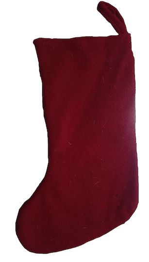 Christmas Decorative Sock with Snowman Red