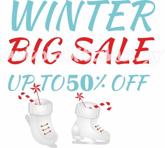 Winter Sales Sticker Discounts 34 50cm X 50cm
