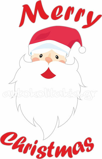 Christmas Sticker Santa Claus 3 80cm X 52cm