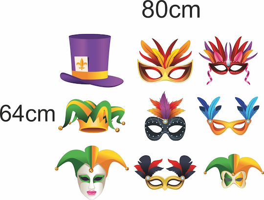 Halloween Sticker Set of 9 Stickers 80cm X 64cm
